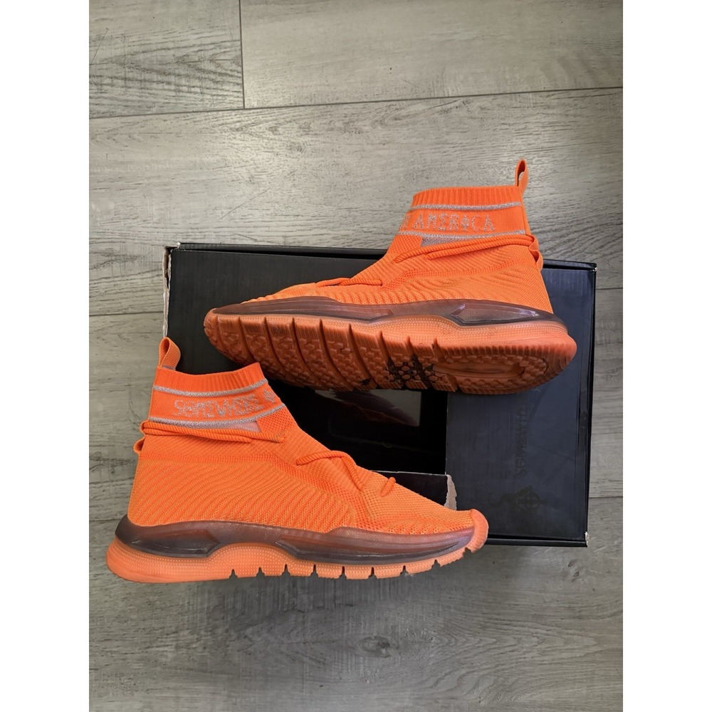 Somewhere In America (SIA) Orange Athletic High top‎ Shoes